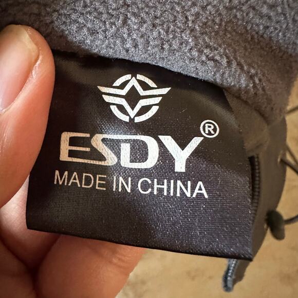 ESDY Outdoor Tactical Full Zip Hooded Jacket Soft Shell Charcoal Gray Size 3XL - Picture 12 of 12